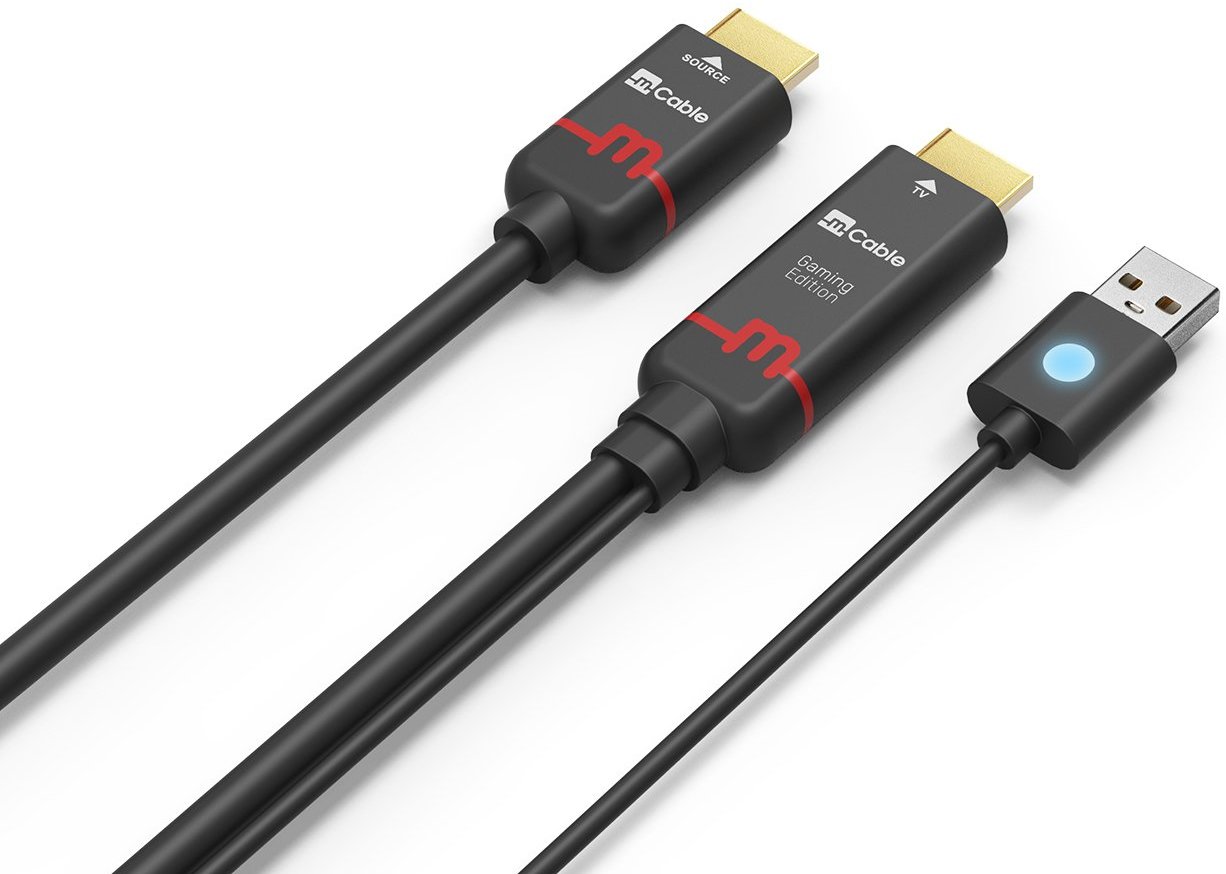 低遅延な高画質化機能付きHDMIケーブル「mCable Gaming Edition