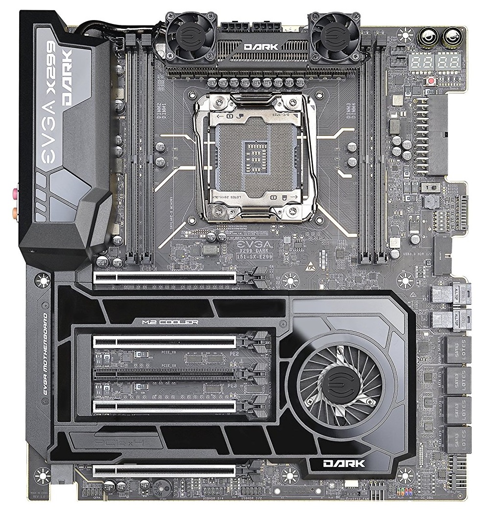 世界最速のOC特化X299マザーボード「EVGA X299 Dark」が米尼で