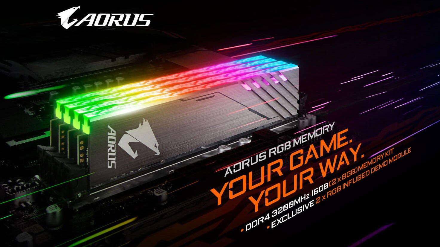 アドレッサブルLED搭載メモリ「GIGABYTE AORUS RGB Memory」が登場