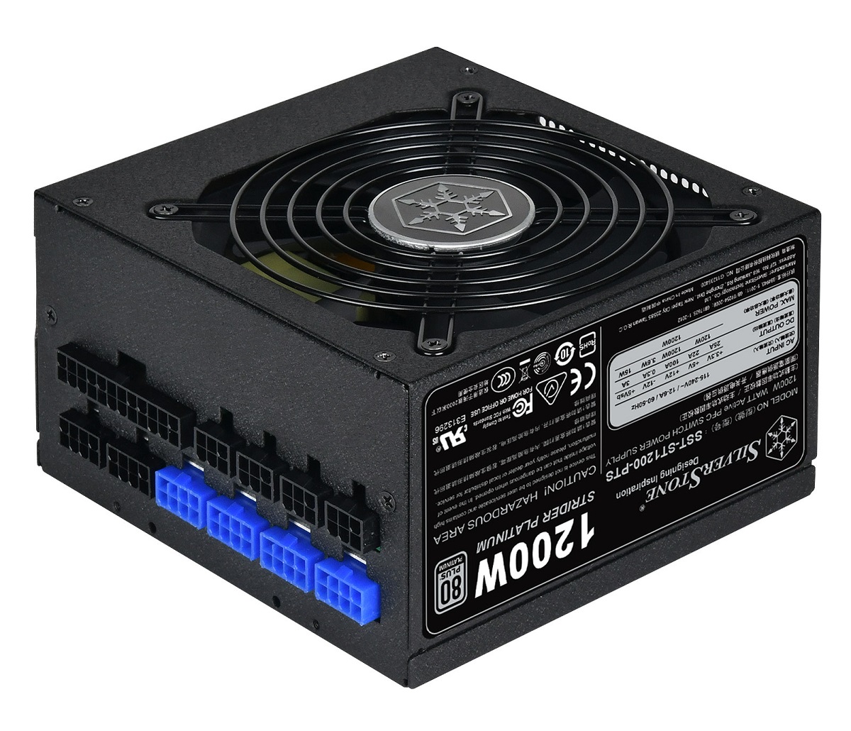 ST1200-PT 1200W 電源ユニット SilverStoneから奥行140mmのPlatinum認証1200W電源ユニット