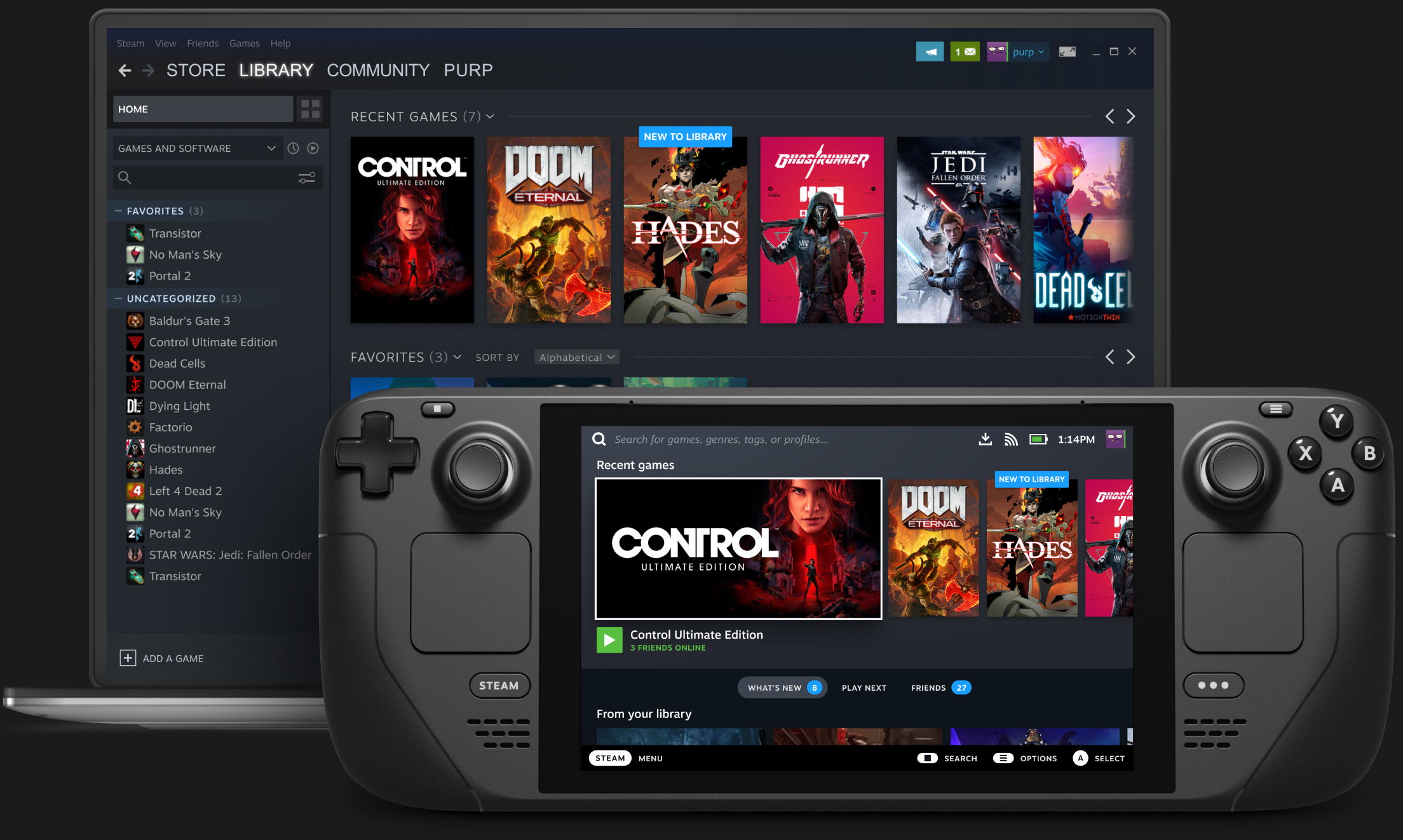 Steam Deck OLED 1TBモデル（新品または修理調整品） Steam Deck OLED (1TB) Screen