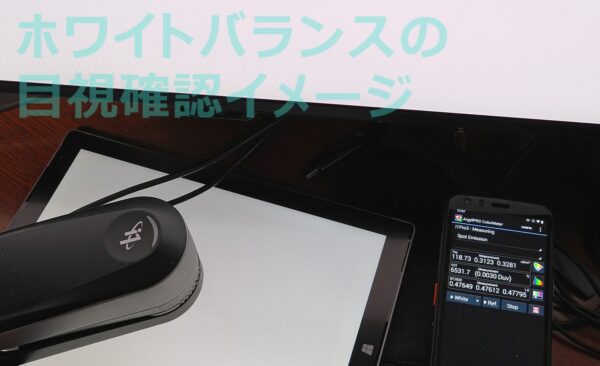 ホワイトバランスの目視確認