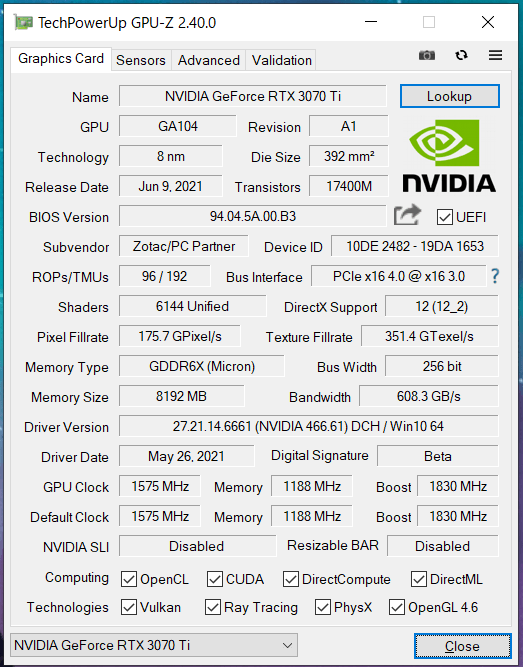 ZOTAC GAMING GeForce RTX 3070 Ti AMP Holo_GPU-Z (1)