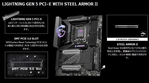 Lightning Gen 5 PCI-E with Steel Armor II