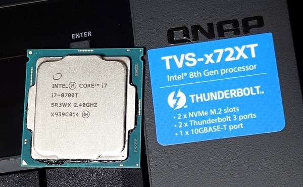 QNAP TVS-472XTのCPUをCore i7 8700Tに換装する