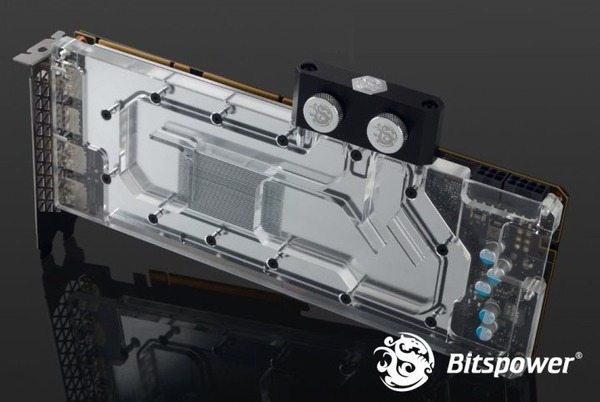 Bitspower VGA Block TITAN V Nickel Acrylic (3)