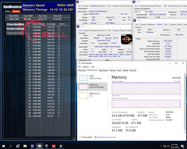 G.Skill 16GB-M 3600MHz CL14_AMD X570_ASUS