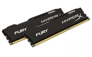 キングストン Kingston デスクトップ オーバークロック PCメモリ DDR4-2666(PC4-21300) 8GBx2枚 HyperX FURY CL15 1.2V Non-ECC HX426C15FBK2/16 永久保証