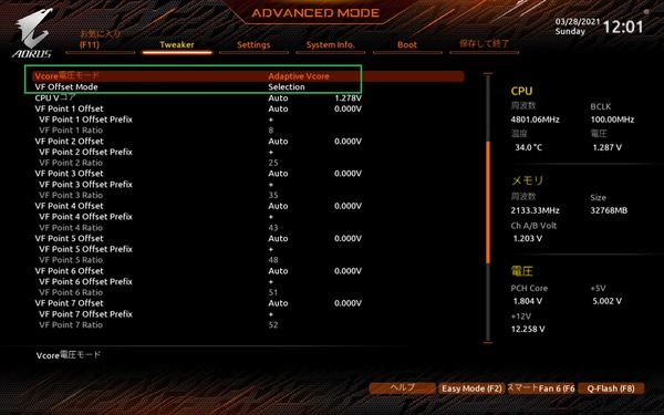 GIGABYTE Z590 AORUS ULTRA_BIOS_OC_5