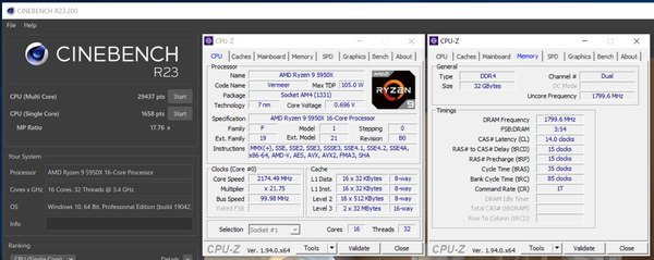 ASUS ROG Crosshair VIII Dark Hero_5950X_OC_Cinebench R23