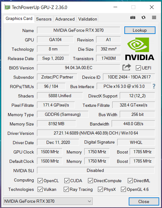 ZOTAC GAMING GeForce RTX 3070 AMP Holo_GPU-Z (1)