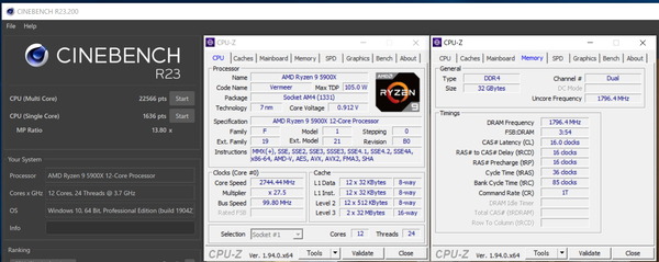 ASRock X570 Taichi Razer Edition_5900X_OC_Cinebench R23