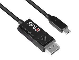 Club3D CAC-1557 USB Type-C to DisplayPort1.4 双方向ケーブル