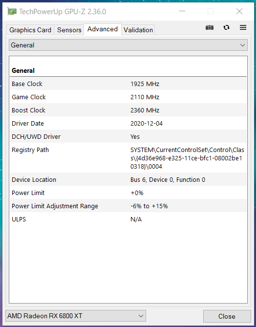 SAPPHIRE NITRO+ Radeon RX 6800 XT SE_OC_GPU-Z (2)