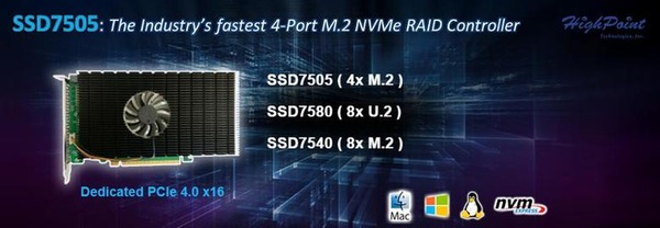HighPoint SSD7505_top