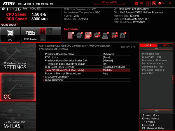 MSI MEG X670E ACE_BIOS_OC_27