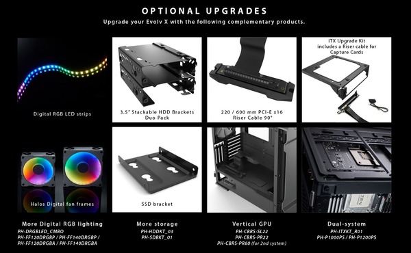 Phanteks Enthoo Evolv X Glass_optional Parts