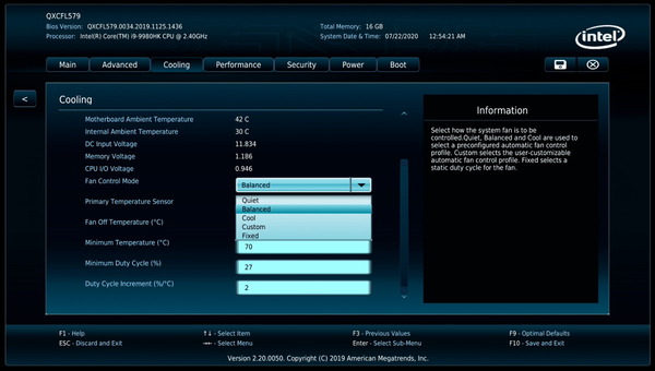 Intel NUC 9 Extreme Kit NUC9i9QNX_BIOS_4_2_Cooling