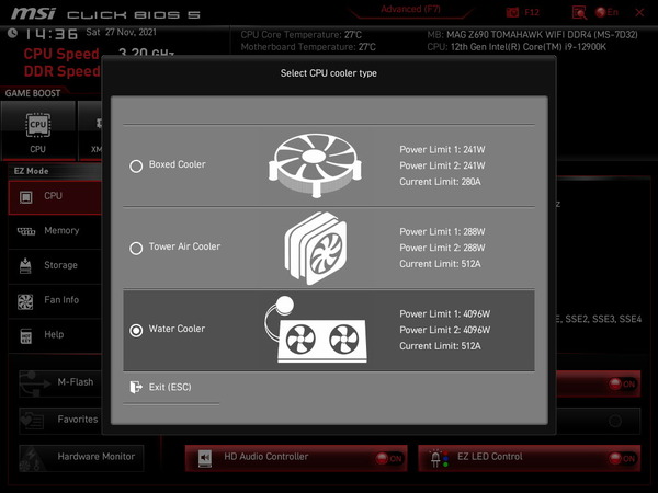 MSI MAG Z690 TOMAHAWK WIFI DDR4_BIOS_OC_2