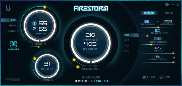ZOTAC GAMING GeForce RTX 3070 Ti AMP Holo_FireStorm_OC