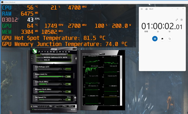 MSI GeForce RTX 4070 VENTUS 2X E 12G OC_Stress_IC