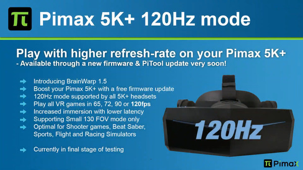 Pimax 5K+ 120Hz  Mode