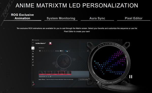 ASUS ROG RYUO III 360 ARGB_Anime Matrix LED