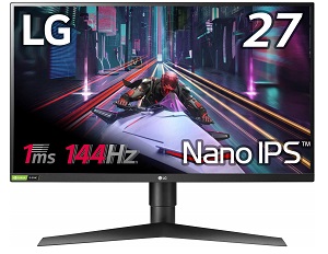 LG 27GL850-B (27インチ/WQHD/IPS/G-Sync CP/144Hz)