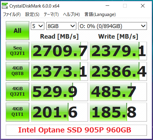 Intel Optane SSD 905P 960GB_CDM