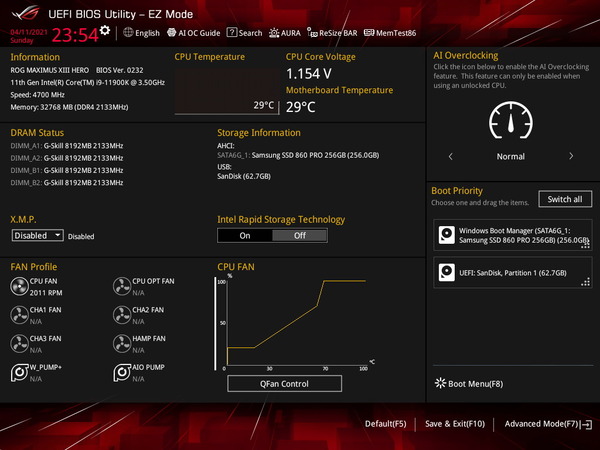 ASUS ROG MAXIMUS XIII HERO_BIOS_1