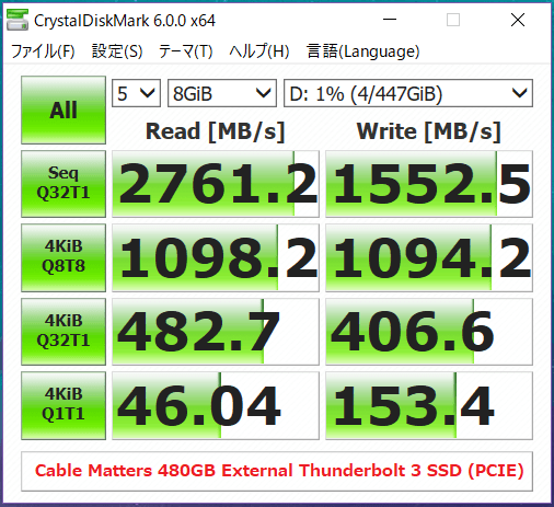 Dell Portable Thunderbolt 3 SSD 500GB (PCIE)_CDM