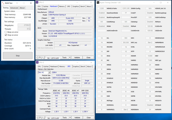 ASRock X399 Phantom Gaming 6_OC Test_RamTest