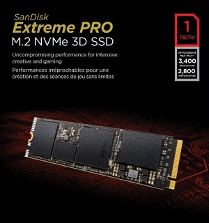 SanDisk Extreme PRO NVMe 3D SSD 500GB SDSSDXPM2-500G-J25