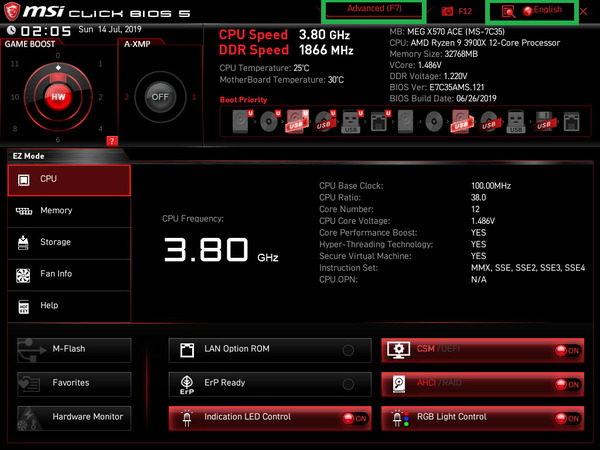 MSI MEG X570 UNIFY_BIOS_1