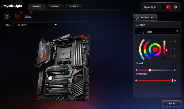 Dragon Center_Mystic Light_MSI MEG X570 ACE_2