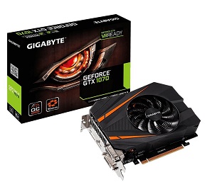 GIGABYTE ビデオカード GEFORCE GTX 1070搭載 ショートモデル GV-N1070IXOC-8GD