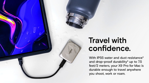 Crucial X9 Pro Portable SSD For Mac_durability