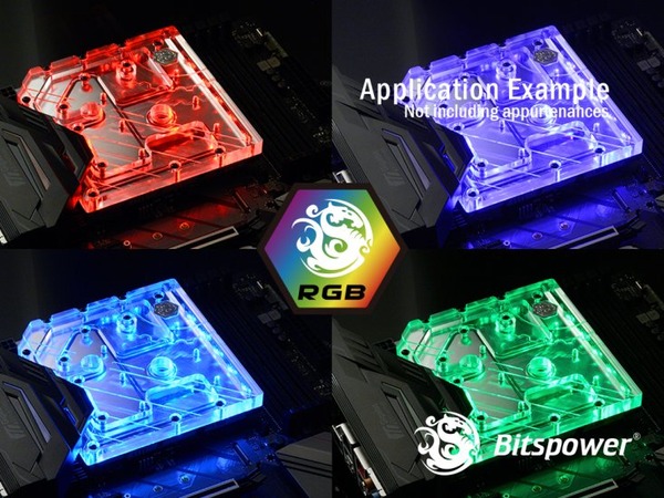 Bitspower MonoBlock ASR370TC RGB-Nickel (2)
