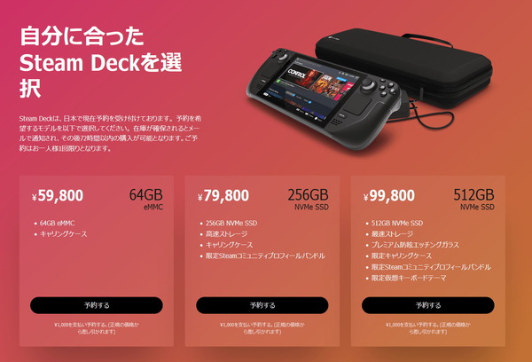 Steam Deck_preorder