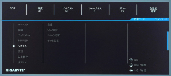 GIGABYTE M28U_OSD_menu (5)