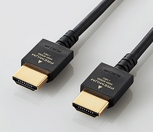 エレコム PREMIUM HDMIケーブル 柔らかスリムタイプ(径4.5mm)