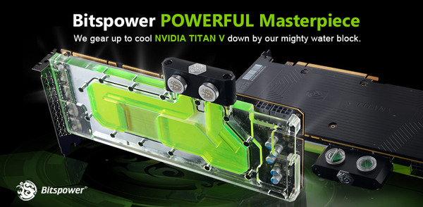 Bitspower VGA Block TITAN V Nickel Acrylic (1)