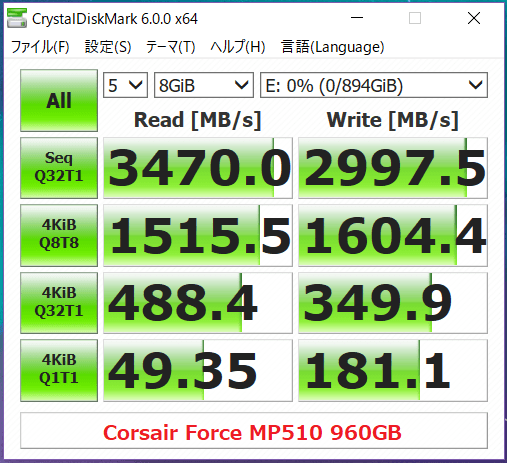 Corsair Force MP510 960GB_CDM