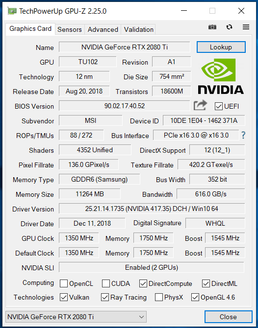 G-Tune MASTERPIECE i1730PA3-SP-DL_RTX 2080 Ti_GPU-Z (1)