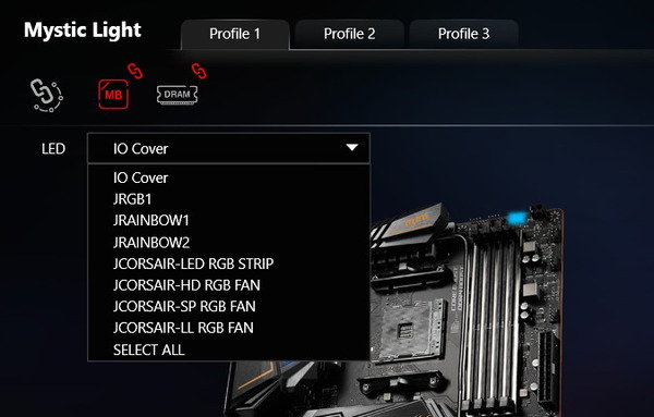 Dragon Center_Mystic Light_MSI MEG X570 ACE_3