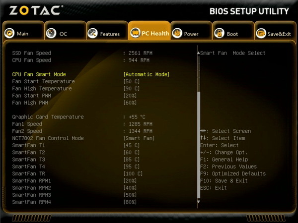 ZOTAC ZBOX Eシリーズ EN52060V BIOS_Fan_CPU (1)