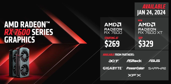 AMD Radeon RX 7600 XT_avialablity