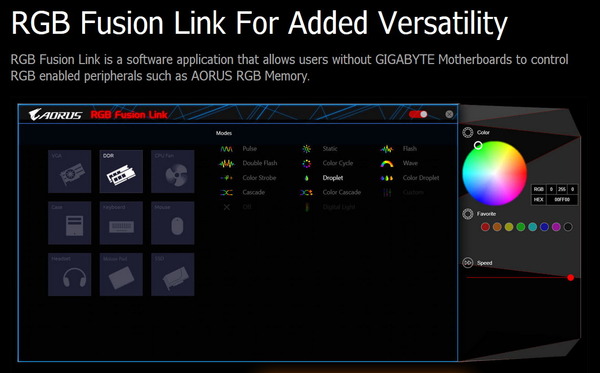 GIGABYTE RGB Fusion Link