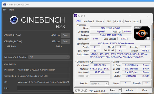 AMD Ryzen 5 7600X_#2_cinebench