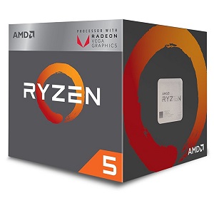 AMD Ryzen 5 2400G 4コア8スレッド (YD2400C5FBBOX)